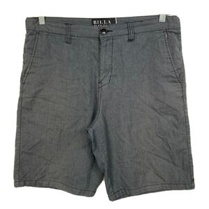 Billabong Shorts Mens Sz 34 Gray‎ Cotton Chino Bermuda Board Logo Pockets